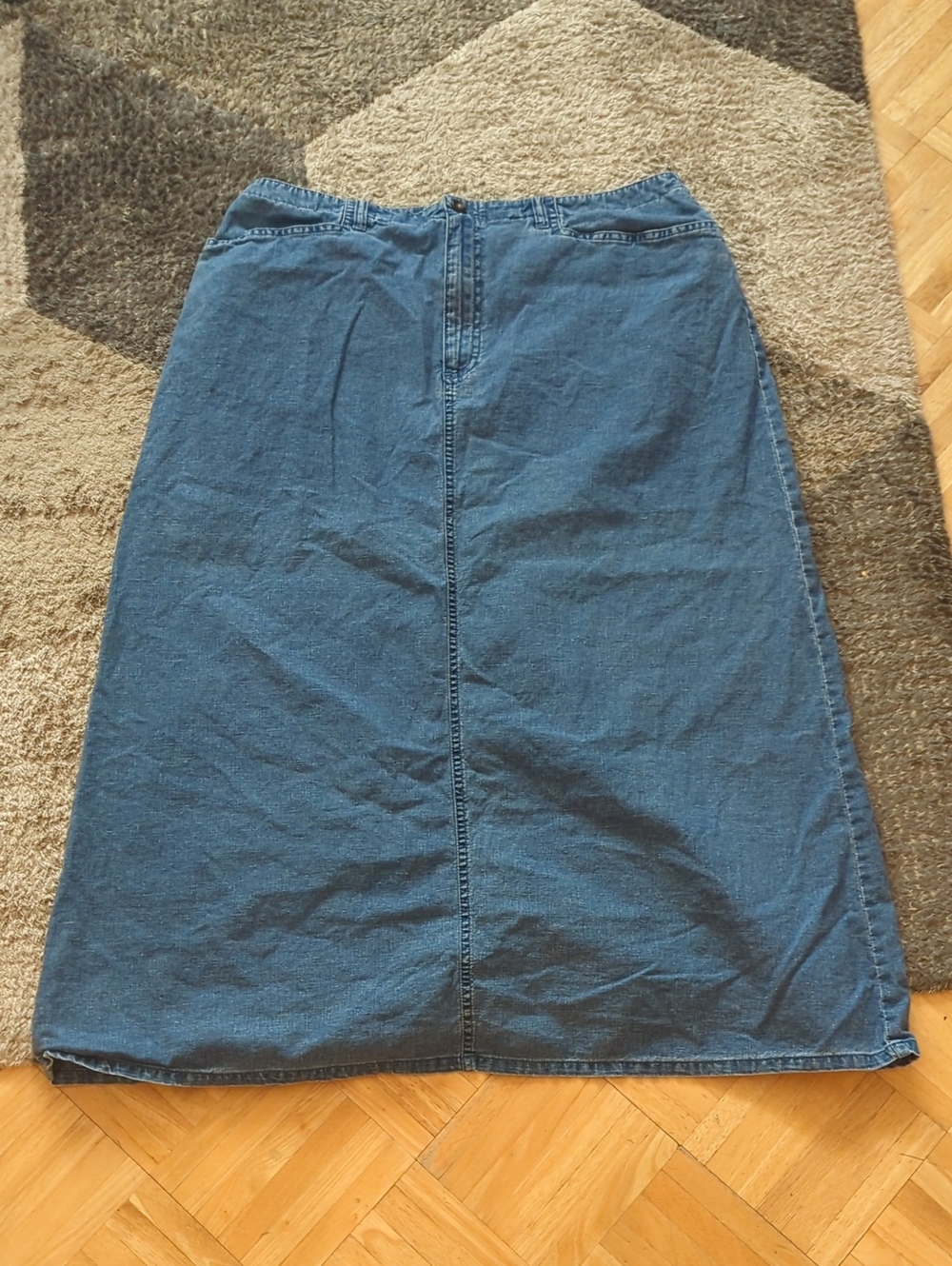 Coastal Euro Summer Linen Cottagecore Grannycore Western Maxi Denim Linen Vtg